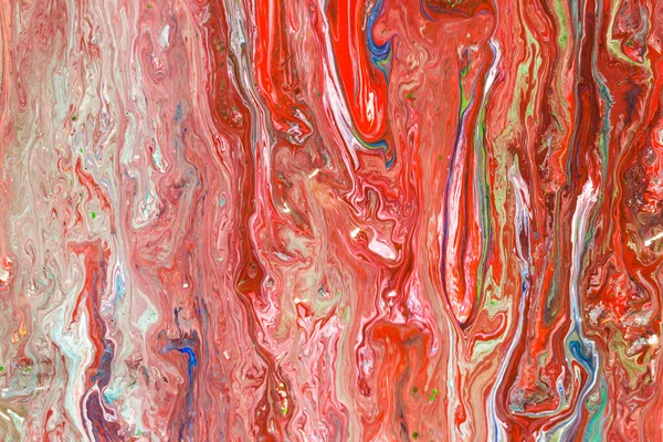 Eine Abstrakte Rot Schattierte Flüssige Maltextur — Stockfoto