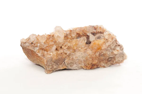 Grande Campione Minerale Cristallo Quarzo Sporco Con Molte Sfaccettature — Foto Stock