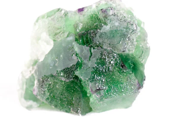 Große Probe Von Grünem Fluorit Mit Kubischem Kristall — Stockfoto
