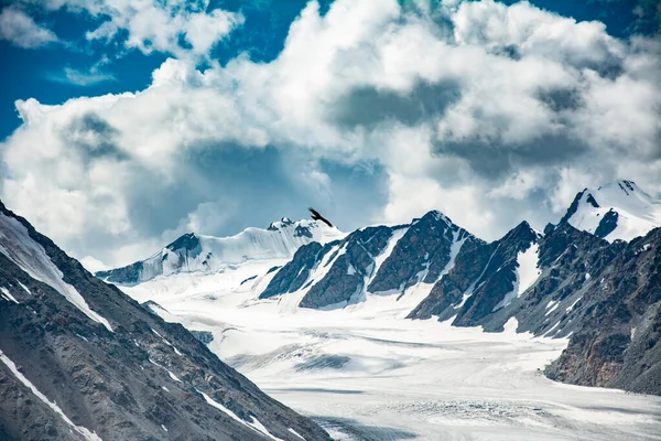 Shar Chamar Vrchol Západních Mongolských Altajských Hor Které Hraničí Ruskem Stock Fotografie