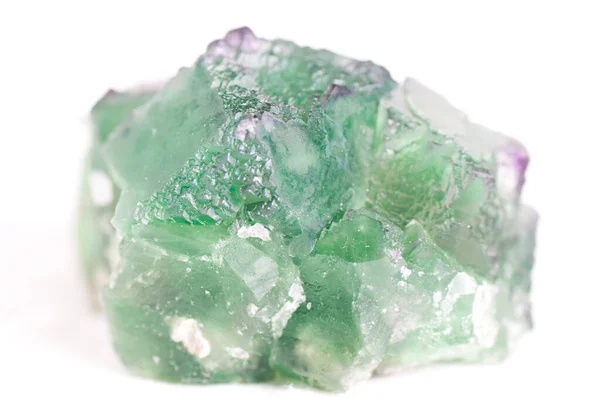 Büyük Yeşil Florit Kristal Kübik Mineral Örneği — Stok fotoğraf