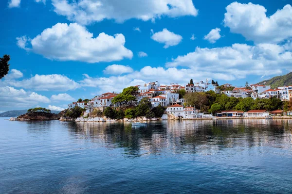 Isola Skiathos Grecia Skiathos Città Sulla Splendida Vista Del Centro — Foto Stock