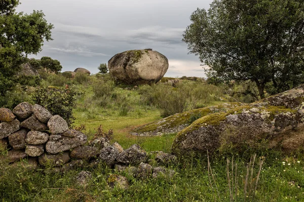 Paysage Rochers Dans Zone Naturelle Barruecos Estrémadure Espagne — Photo