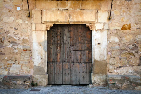 Colpo Una Vecchia Porta Legno — Foto Stock