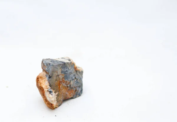 Muestra Mineral Cristal Galena Con Metal Plateado — Foto de Stock