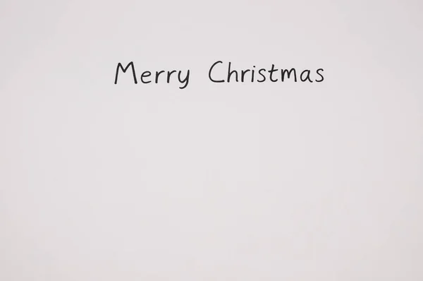 Een Close Shot Van Een Merry Christmas Schrijven Een Witte — Stockfoto