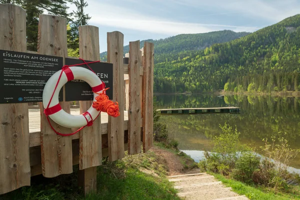 Lifebelt Hanging Wooden Dock — Stock Photo, Image