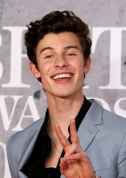 London United Kingdom Feb 2019 Shawn Mendes Attends Brit Awards — Stock Photo, Image