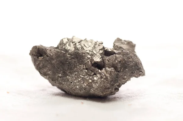 Залізний Піритовий Метал Золотий Мінеральний Зразок Дурня — стокове фото