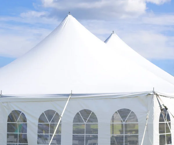 a large white events or party or wedding tent