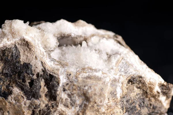 Ett Stort Prov Cite Mineral Med Kvarts Och Granit — Stockfoto
