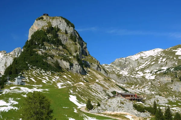 Hermoso Paisaje Montañas Rofan Cubiertas Nieve Austria —  Fotos de Stock