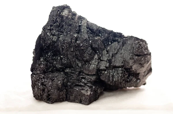 Carbone Fragile Minerale Campione Scisto Antracite Produzione Energia — Foto Stock