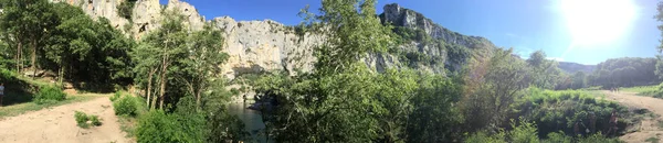 Een Panoramisch Uitzicht Unieke Landschappen Een Zonnige Dag — Stockfoto