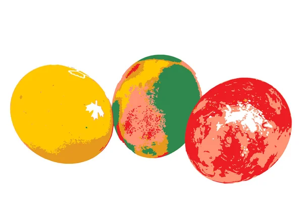 Beyaz Arka Planda Izole Edilmiş Renkli Bir Paskalya Yumurtası — Stok fotoğraf