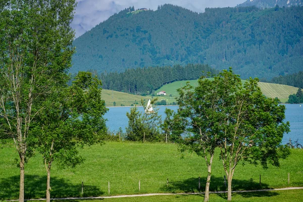 Ein Blick Auf Die Einzigartige Landschaft Bayerns Einem Sonnigen Tag — Stockfoto