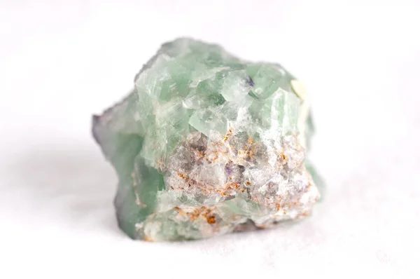 Muestra Mineral Cristal Cúbico Fluorita Verde Grande —  Fotos de Stock