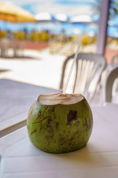 Suco Coco Verão Muito Bom Refrescante — Fotografia de Stock