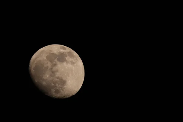 Der Zunehmende Mond Dunklen Himmel — Stockfoto