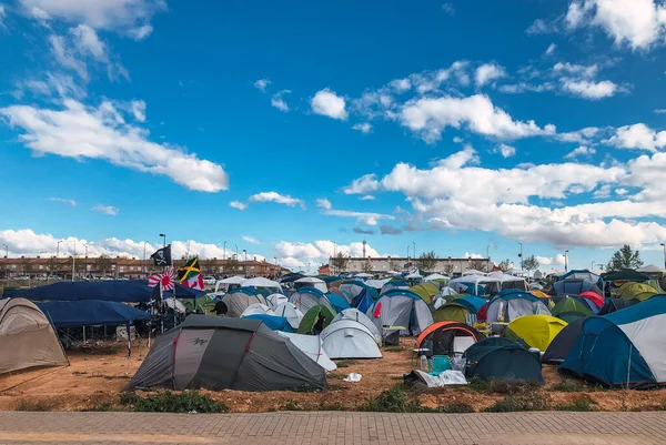 Madrid Spain Aralık 2020 Villarobledo Spanya Nisan 2018 Vineyardrock Festivali — Stok fotoğraf