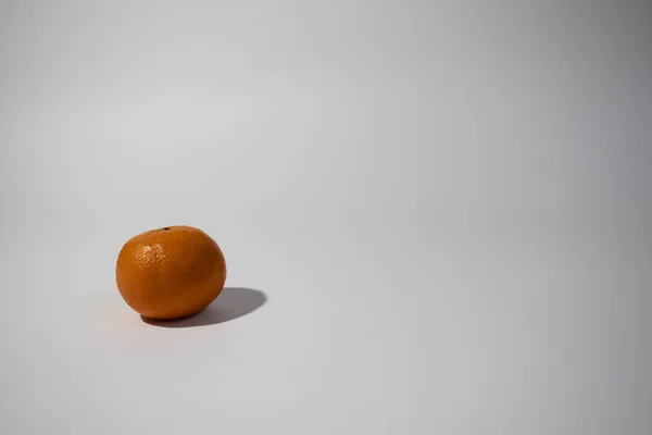 High Angle Shot Mandarin White Surface — Stock Photo, Image