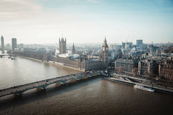 Εναέρια Λήψη Της Γέφυρας Του Λονδίνου Στο Λονδίνο Αγγλία — Φωτογραφία Αρχείου