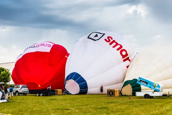 Igualada España Jul 2020 Concentración Globos Aerostáticos Más Países Del —  Fotos de Stock