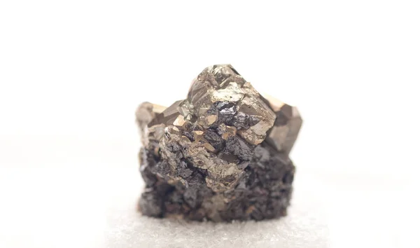 Järn Pyrit Metall Dårars Guld Mineralprov — Stockfoto