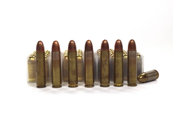 Tiro Isolado Cartucho Nove Calibres Pistola Guerra Militar — Fotografia de Stock