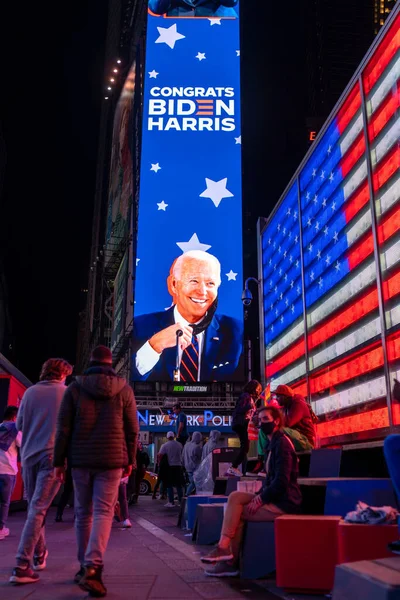 New York United States Kasım 2020 New Yorklular Joe Biden — Stok fotoğraf