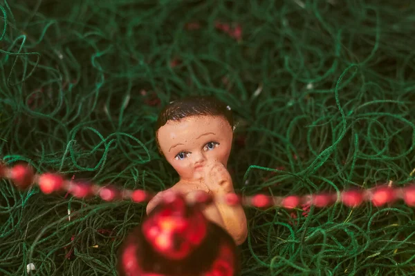 Una Hermosa Toma Decoraciones Navideñas — Foto de Stock