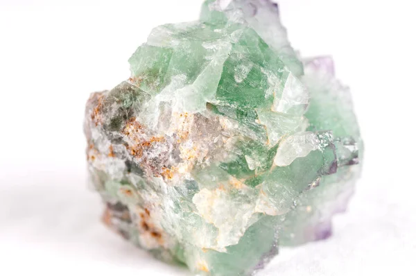 Grande Campione Minerale Cristallo Cubico Fluorite Verde — Foto Stock