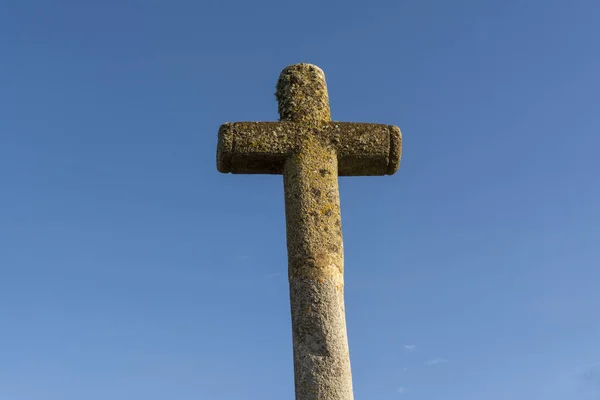 Closeup Shot High Stone Cross Auvergne France — Stock Photo, Image