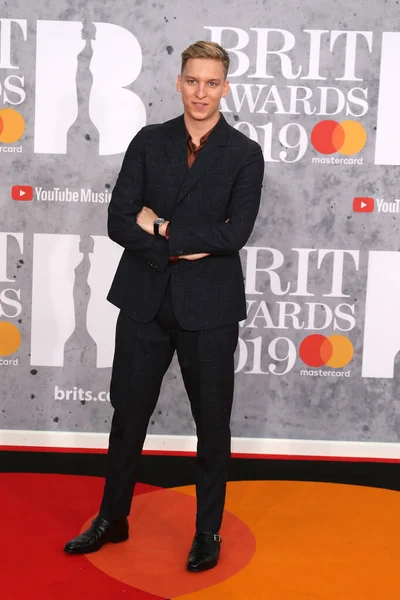 United Kingdom Feb 2019 에즈라 참석자들 Brit Awards 2019 Arena — 스톡 사진