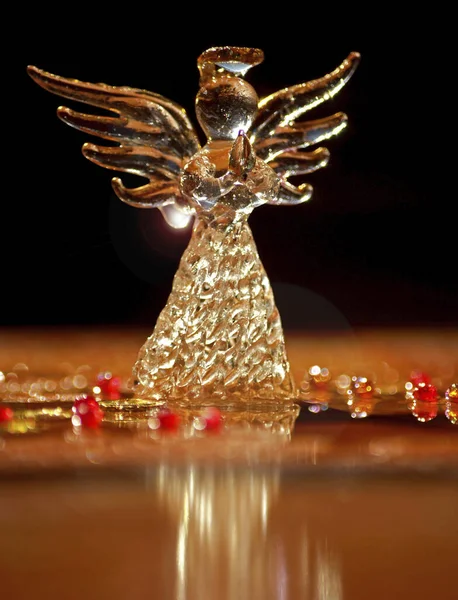 Plan Vertical Une Figurine Ange Cristal — Photo