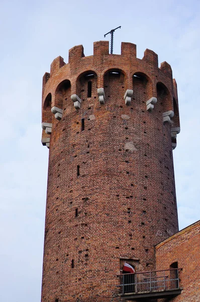 Swiecie Polonia Diciembre 2012 Antiguo Castillo Histórico Medieval Con Torre —  Fotos de Stock