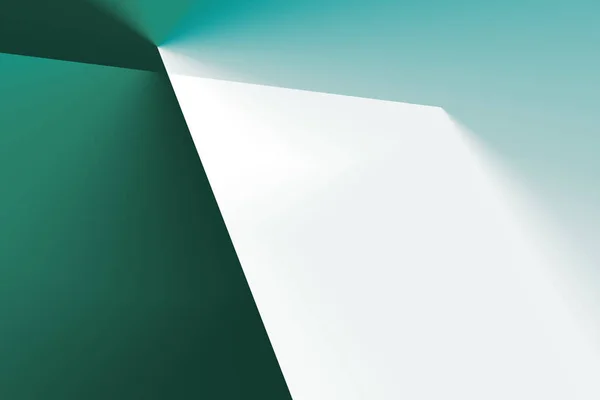 Illustrazione Dei Gradienti Colore Verde Scuro Bianco Azzurro Separati Linee — Foto Stock