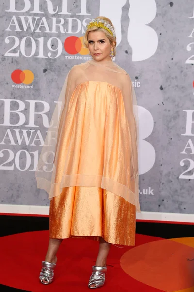 London United Kingdom Feb 2019 Paloma Faith Attends Attends Brit — Stock Photo, Image