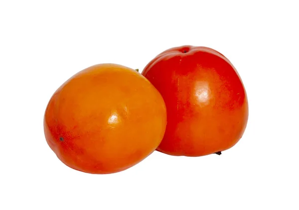 白い背景に熟した柿の実の孤立したショット — ストック写真