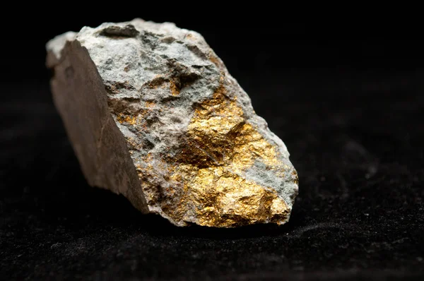 Amostra Mineral Calcopirita Com Ouro Cobre Com Pirita — Fotografia de Stock