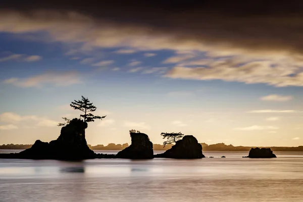 Vacker Bild Siletz Bay Lincoln City Oregon Vid Solnedgången — Stockfoto