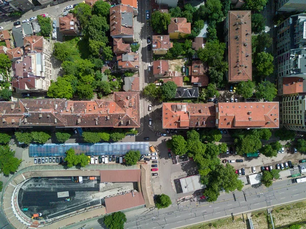 Uma Imagem Aérea Complexo Residencial Durante Dia — Fotografia de Stock