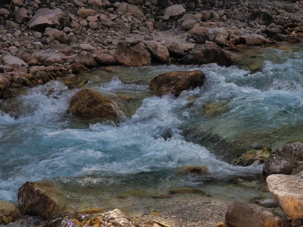 Une Belle Vue Sur Ruisseau Avec Les Pierres Les Rochers — Photo