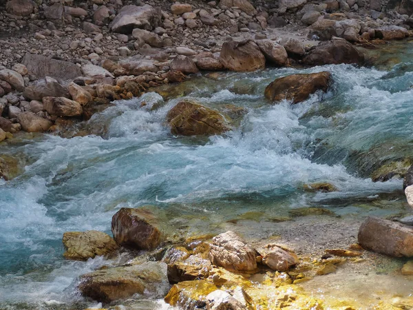 Une Belle Vue Sur Ruisseau Avec Les Pierres Les Rochers — Photo