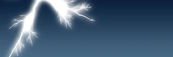 Lightning Strike Illustration Blue Background Wallpaper — Stock Photo, Image