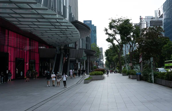 Singapore August 2020 People Walk Orchard Road Shopping Belt — Stock Photo, Image