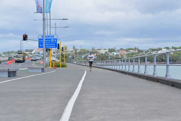 Auckland New Zealand Δεκ 2020 Άποψη Του Ανθρώπου Που Τρέχει — Φωτογραφία Αρχείου