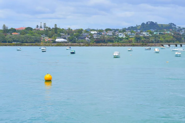 Auckland Nueva Zelanda 2020 Vista Lanchas Amarradas Hobson Bay —  Fotos de Stock