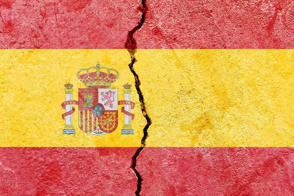 Çatlak Bir Arka Plan Politikası Savaş Konsepti Üzerine Bir Spanyol — Stok fotoğraf