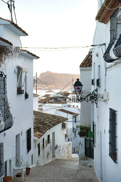 Vertical Shot Beautiful Small District White Houses Altea Alicante Spain — Stock Photo, Image